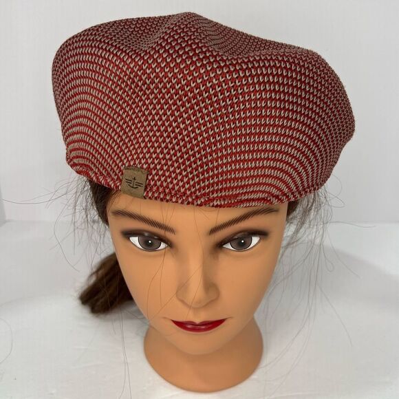 Dockers News Boy Red/Tan Textile Mesh Breathable Hat Size Large - Picture 3 of 8